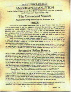 US Marines Recruiting Poster.
