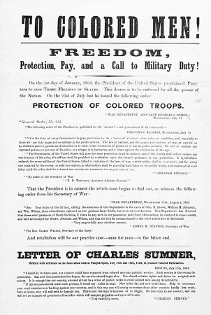 Army Recruiting Poster during the Civil War.